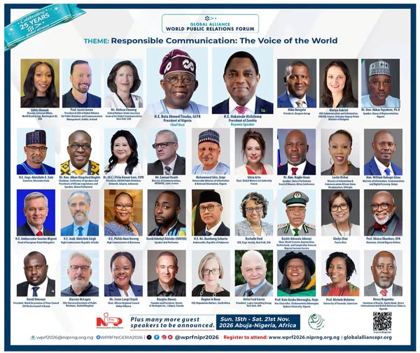 COOU VICE-CHANCELLOR, PROF. KATE AZUKA OMENUGHA, JOINS GLOBAL LEADERS AT 2026 WORLD PUBLIC RELATIONS FORUM IN ABUJA